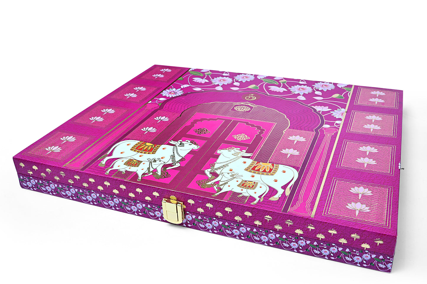 Classic Pichwai Silver Coin Box